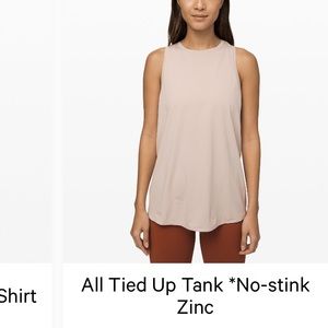 Lululemon all tied up tank *no-stink zinc